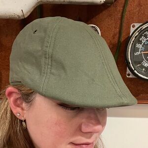 Boston Scally Olive Green Flat Cap XS